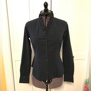 Brooks Brothers watch plaid blouse size 4. With ruffles